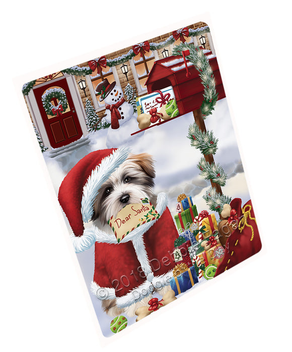 Tibetan Terrier Dog Dear Santa Letter Christmas Holiday Mailbox Cutting Board C66246