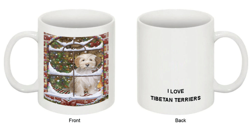 Please Come Home For Christmas Tibetan Terrier Dog Sitting In Window Coffee Mug MUG49348