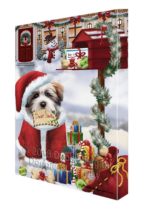 Tibetan Terrier Dog Dear Santa Letter Christmas Holiday Mailbox Canvas Print Wall Art Décor CVS103256
