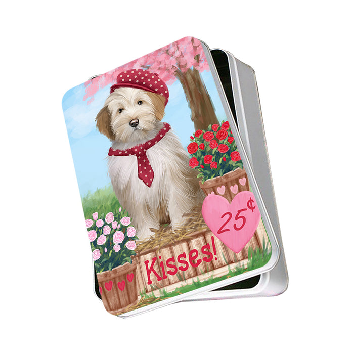 Rosie 25 Cent Kisses Tibetan Terrier Dog Photo Storage Tin PITN56189