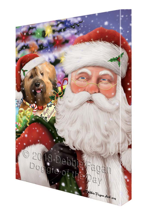 Santa Carrying Tibetan Terrier Dog and Christmas Presents Canvas Print Wall Art Décor CVS119816