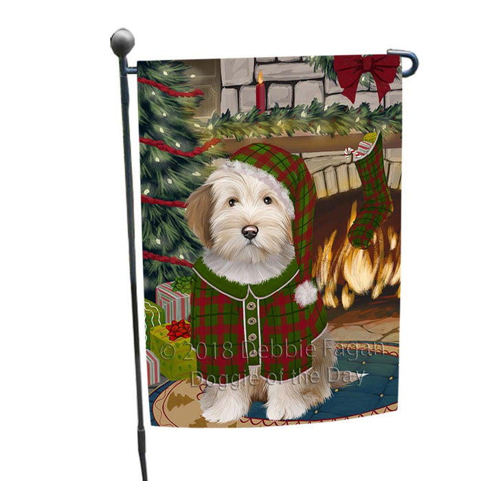 The Stocking was Hung Tibetan Terrier Dog Garden Flag GFLG55927