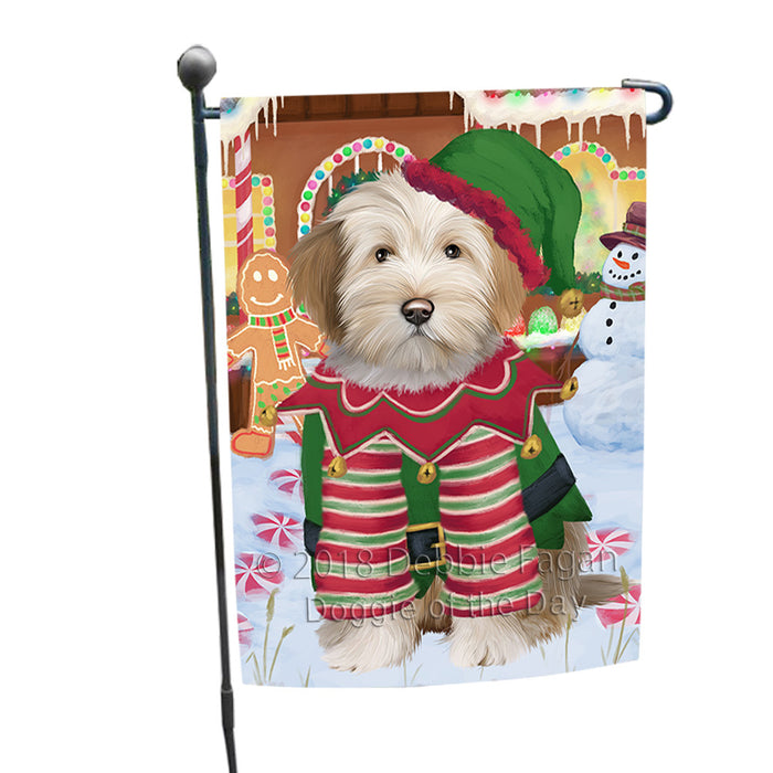 Christmas Gingerbread House Candyfest Tibetan Terrier Dog Garden Flag GFLG57200