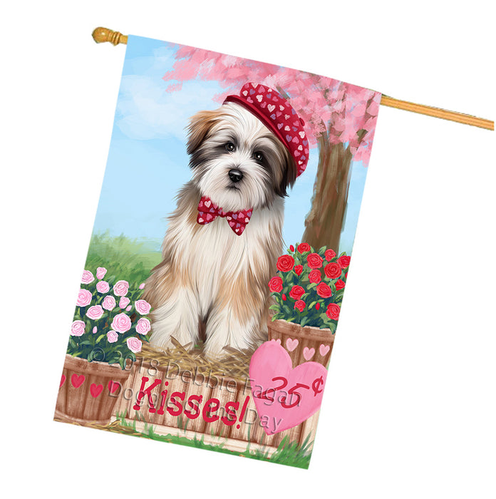 Rosie 25 Cent Kisses Tibetan Terrier Dog House Flag FLG56931