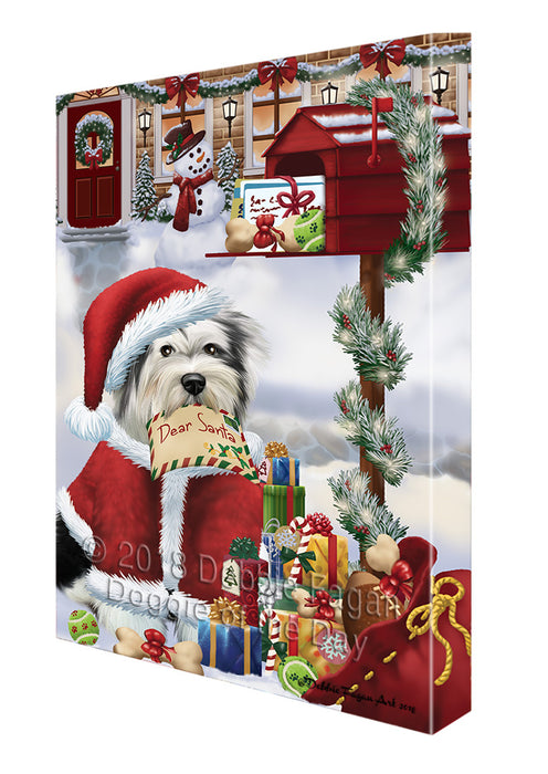 Tibetan Terrier Dog Dear Santa Letter Christmas Holiday Mailbox Canvas Print Wall Art Décor CVS103265