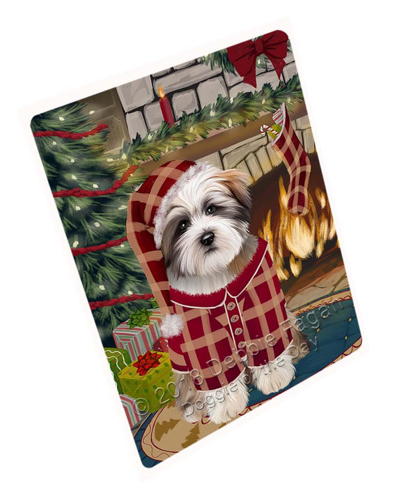 The Stocking was Hung Tibetan Terrier Dog Magnet MAG72042 (Small 5.5" x 4.25")