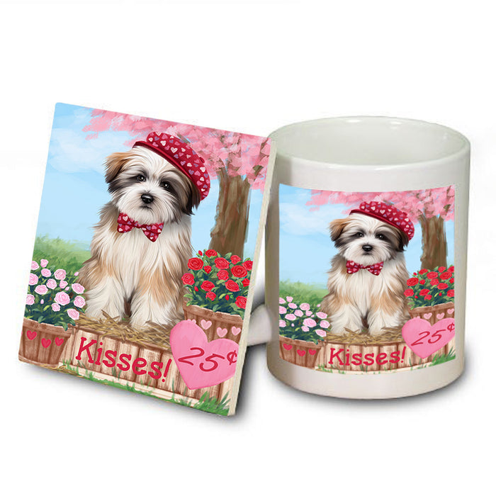 Rosie 25 Cent Kisses Tibetan Terrier Dog Mug and Coaster Set MUC56239