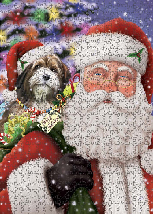 Santa Carrying Tibetan Terrier Dog and Christmas Presents Puzzle  PUZL90380
