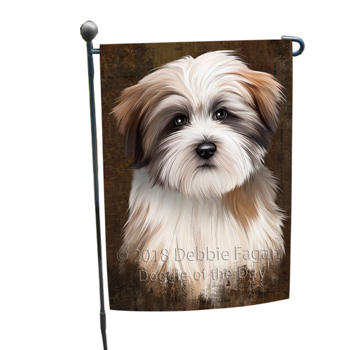 Rustic Tibetan Terrier Dog Garden Flag GFLG54553