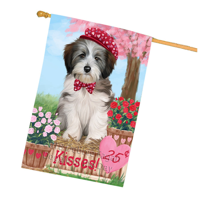 Rosie 25 Cent Kisses Tibetan Terrier Dog House Flag FLG56932