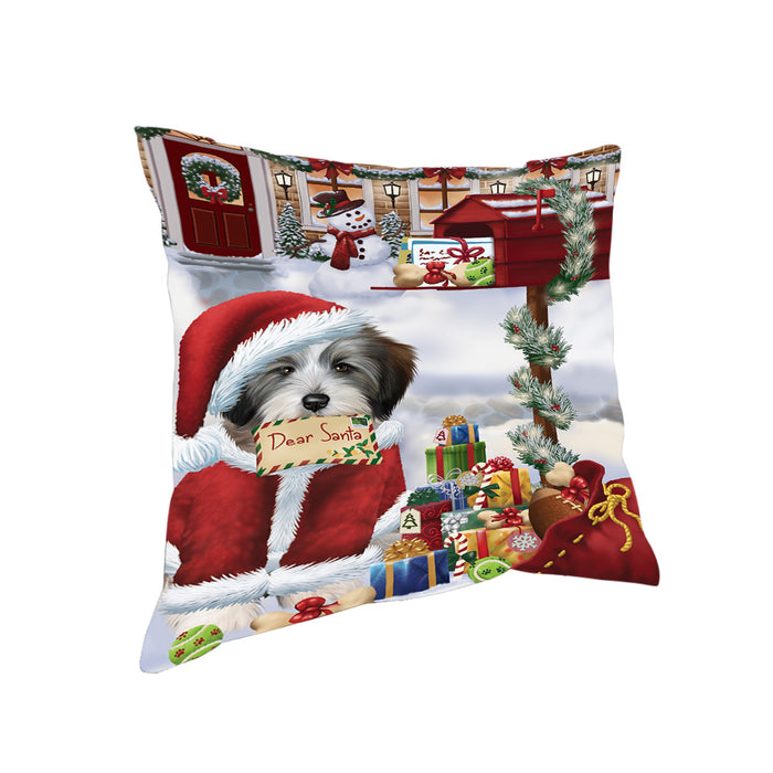 Tibetan Terrier Dog Dear Santa Letter Christmas Holiday Mailbox Pillow PIL72368