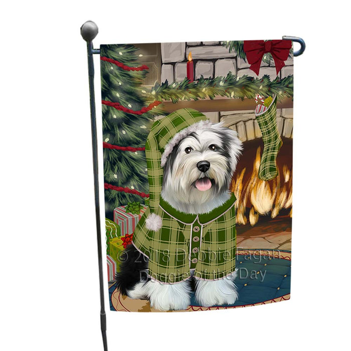 The Stocking was Hung Tibetan Terrier Dog Garden Flag GFLG55929