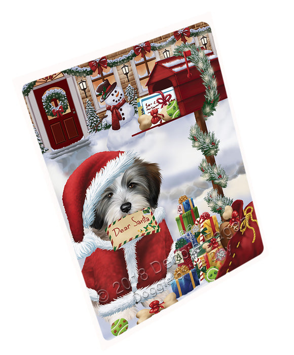 Tibetan Terrier Dog Dear Santa Letter Christmas Holiday Mailbox Large Refrigerator / Dishwasher Magnet RMAG84498