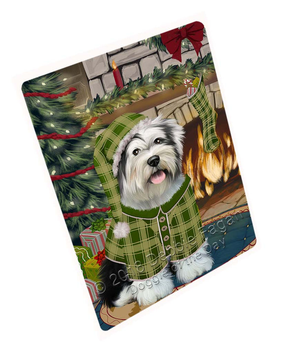The Stocking was Hung Tibetan Terrier Dog Magnet MAG72045 (Small 5.5" x 4.25")