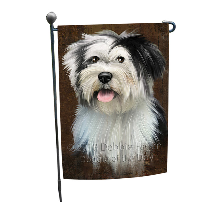 Rustic Tibetan Terrier Dog Garden Flag GFLG54554
