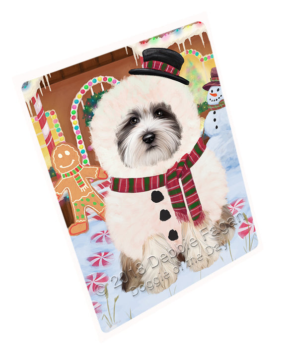 Christmas Gingerbread House Candyfest Tibetan Terrier Dog Blanket BLNKT128595