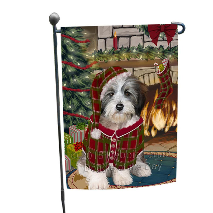 The Stocking was Hung Tibetan Terrier Dog Garden Flag GFLG55930