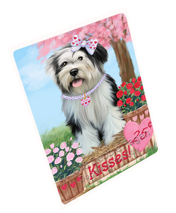 Rosie 25 Cent Kisses Tibetan Terrier Dog Large Refrigerator / Dishwasher Magnet RMAG99762