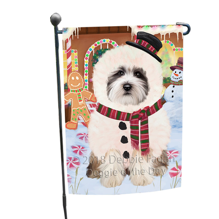 Christmas Gingerbread House Candyfest Tibetan Terrier Dog Garden Flag GFLG57203