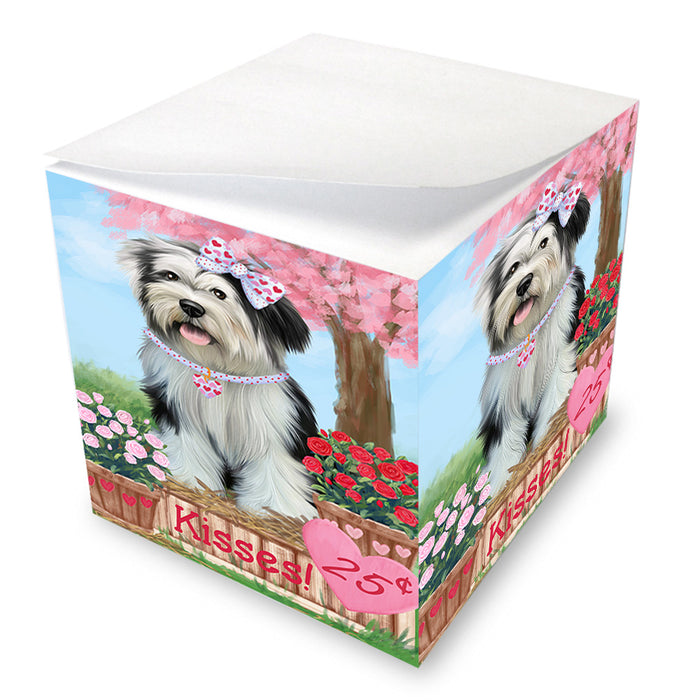 Rosie 25 Cent Kisses Tibetan Terrier Dog Note Cube NOC54321