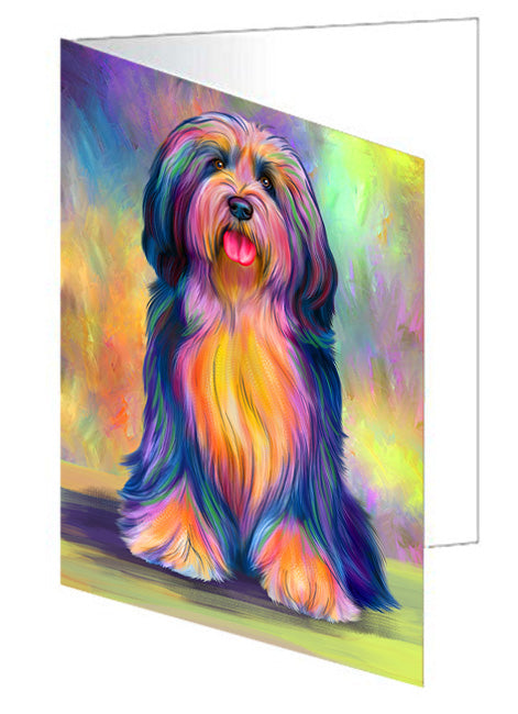 Paradise Wave Tibetan Terrier Dog Handmade Artwork Assorted Pets Greeting Cards and Note Cards with Envelopes for All Occasions and Holiday Seasons GCD74735