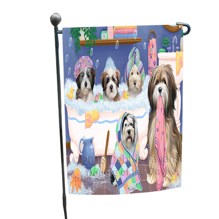 Rub A Dub Dogs In A Tub Tibetan Terriers Dog Garden Flag GFLG57457