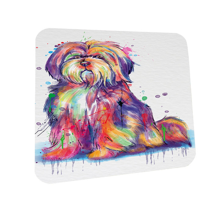 Watercolor Tibetan Terrier Dog Coasters Set of 4 CST57068