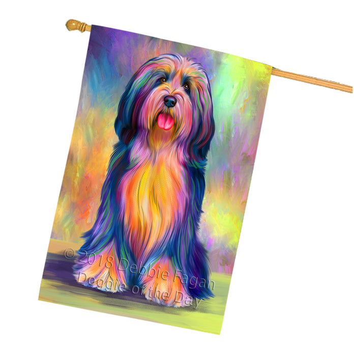 Paradise Wave Tibetan Terrier Dog House Flag FLG57424