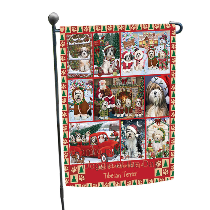 Love is Being Owned Christmas Tibetan Terrier Dogs Garden Flag GFLG65932