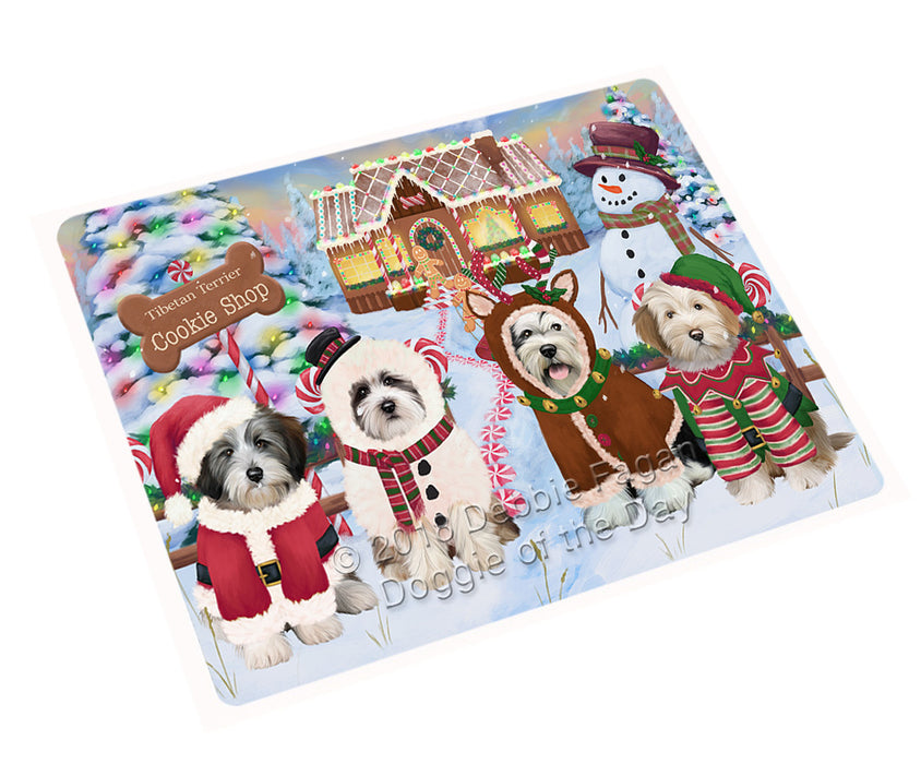 Holiday Gingerbread Cookie Shop Tibetan Terriers Dog Magnet MAG75015 (Small 5.5" x 4.25")