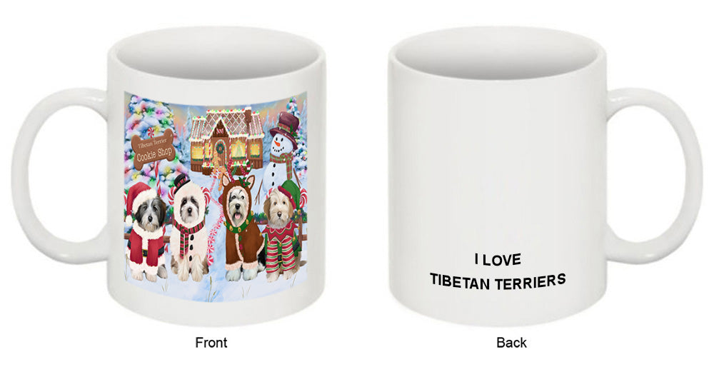 Holiday Gingerbread Cookie Shop Tibetan Terriers Dog Coffee Mug MUG52024