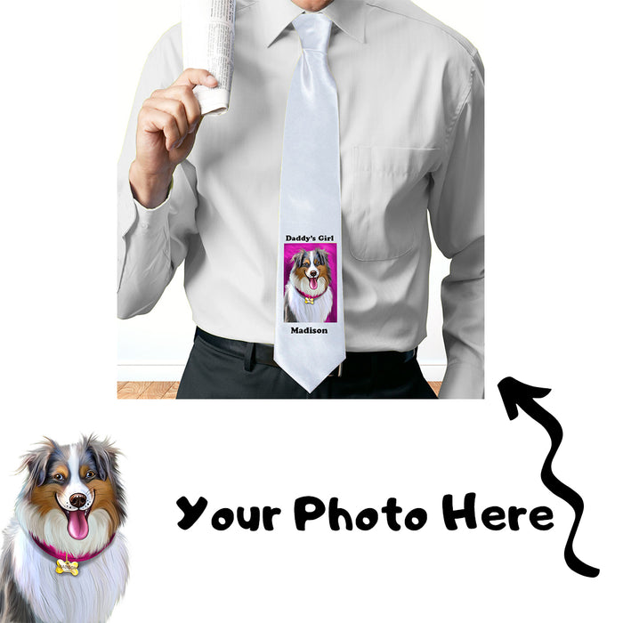Add Your PERSONALIZED PET Painting Portrait Photo on Neck Tie