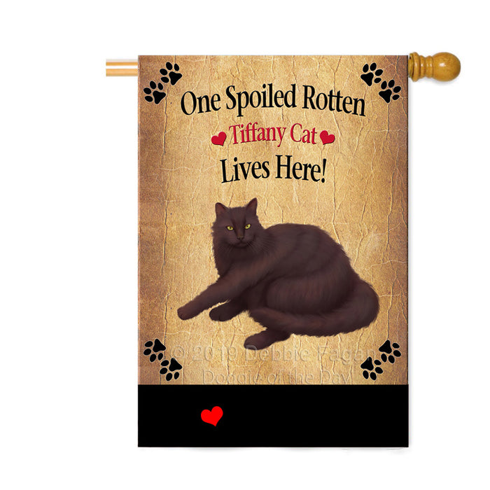 Personalized Spoiled Rotten Tiffany Cat Custom House Flag FLG-DOTD-A63355