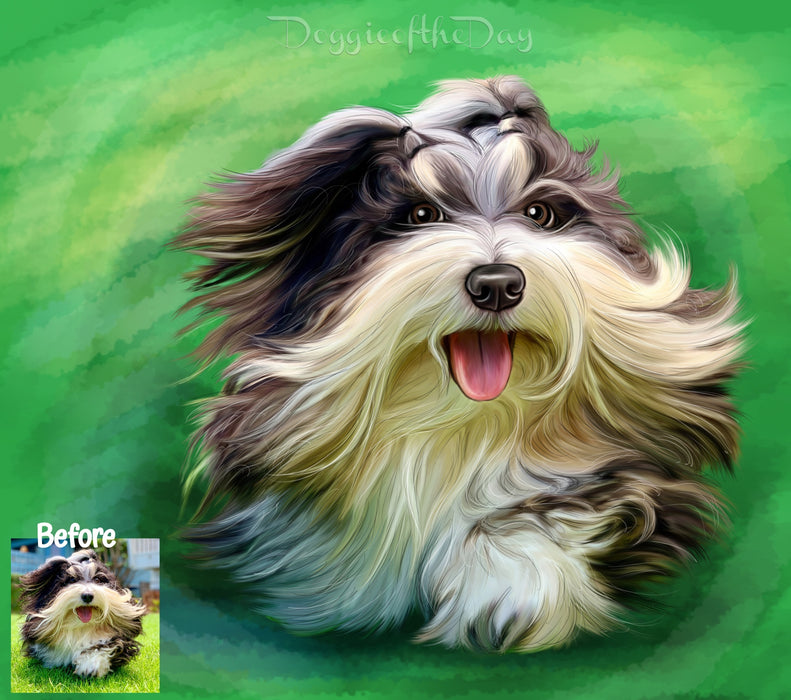 Digital Painting PERSONALIZED PET PORTRAIT! Custom Pet Dog or Cat Art