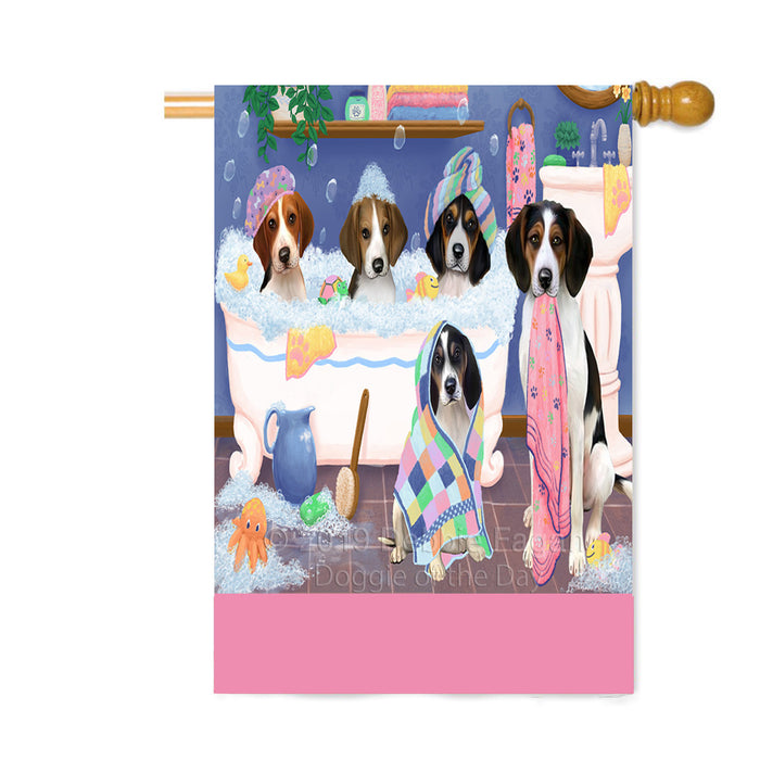 Personalized Rub A Dub Dogs In A Tub Treeing Walker Coonhound Dogs Custom House Flag FLG64382