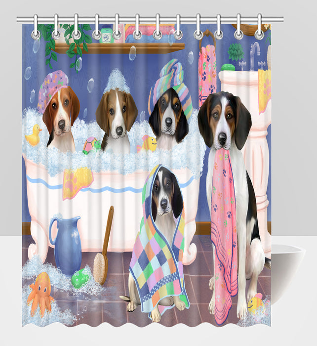 Rub A Dub Dogs In A Tub Treeing Walker Coonhound Dogs Shower Curtain