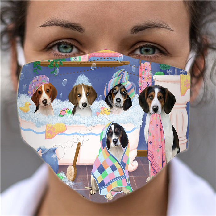 Rub A Dub Dogs In A Tub  Treeing Walker Coonhound Dogs Face Mask FM49550