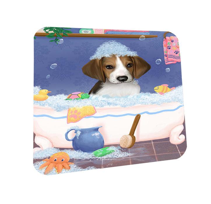 Rub A Dub Dog In A Tub Treeing Walker Coonhound Dog Coasters Set of 4 CST57427