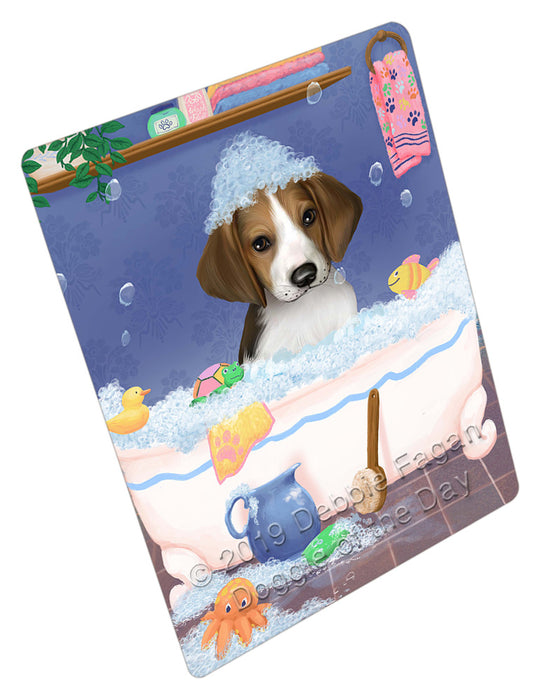 Rub A Dub Dog In A Tub Treeing Walker Coonhound Dog Cutting Board - For Kitchen - Scratch & Stain Resistant - Designed To Stay In Place - Easy To Clean By Hand - Perfect for Chopping Meats, Vegetables, CA81904