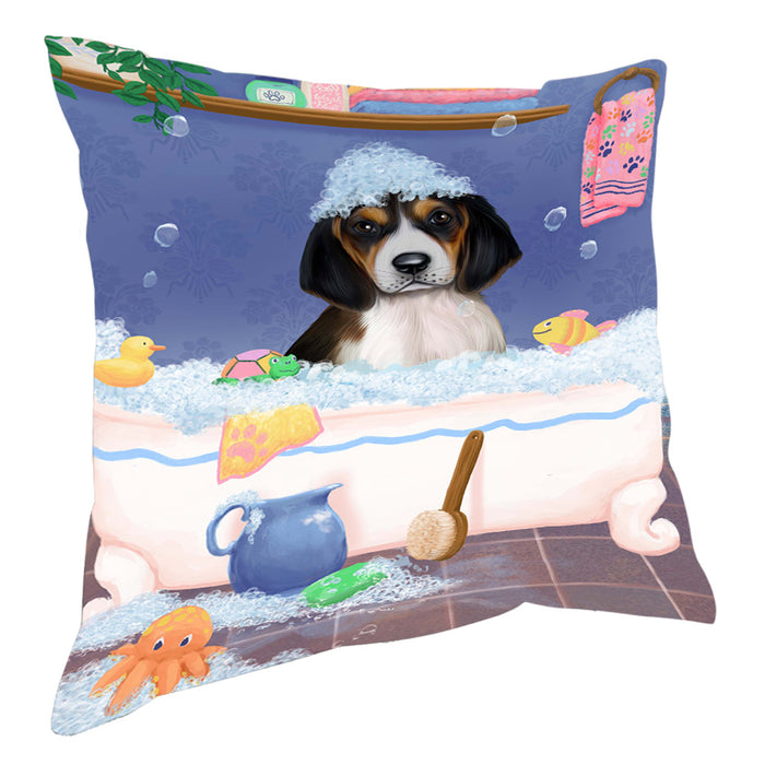 Rub A Dub Dog In A Tub Treeing Walker Coonhound Dog Pillow with Top Quality High-Resolution Images - Ultra Soft Pet Pillows for Sleeping - Reversible & Comfort - Ideal Gift for Dog Lover - Cushion for Sofa Couch Bed - 100% Polyester, PILA90859
