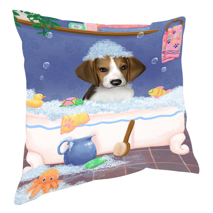 Rub A Dub Dog In A Tub Treeing Walker Coonhound Dog Pillow with Top Quality High-Resolution Images - Ultra Soft Pet Pillows for Sleeping - Reversible & Comfort - Ideal Gift for Dog Lover - Cushion for Sofa Couch Bed - 100% Polyester, PILA90862