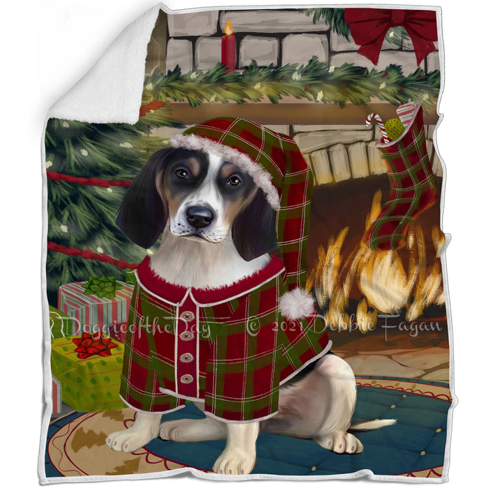 The Stocking was Hung Treeing Walker Coonhound Dog Blanket BLNKT120162