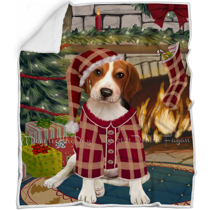 The Stocking was Hung Treeing Walker Coonhound Dog Blanket BLNKT120180