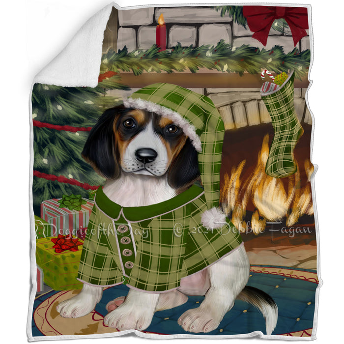 The Stocking was Hung Treeing Walker Coonhound Dog Blanket BLNKT120189