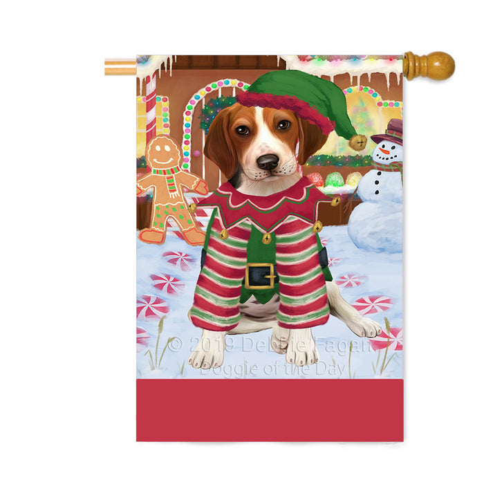 Personalized Gingerbread Candyfest Treeing Walker Coonhound Dog Custom House Flag FLG63989