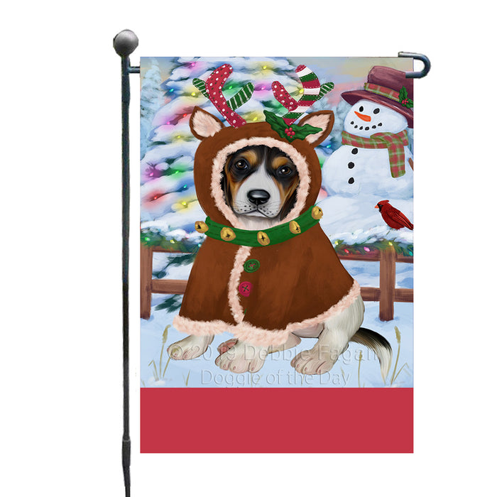 Personalized Gingerbread Candyfest Treeing Walker Coonhound Dog Custom Garden Flag GFLG64207