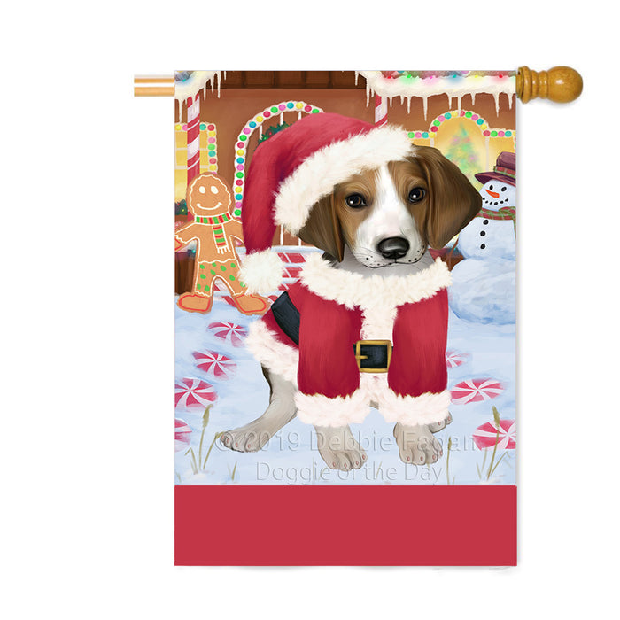 Personalized Gingerbread Candyfest Treeing Walker Coonhound Dog Custom House Flag FLG63991