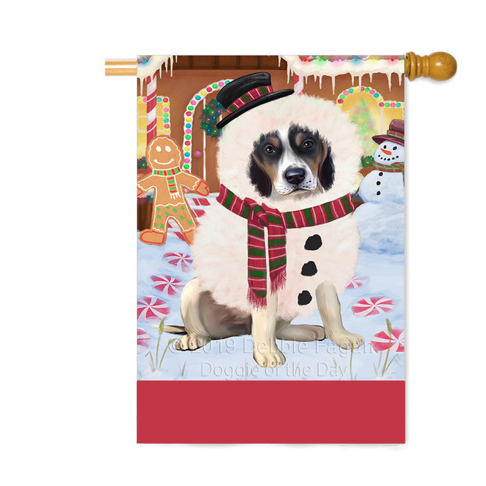 Personalized Gingerbread Candyfest Treeing Walker Coonhound Dog Custom House Flag FLG63992