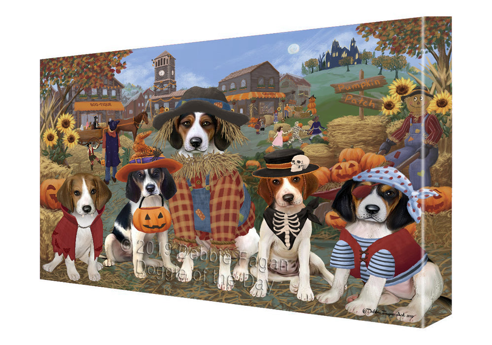 Halloween 'Round Town Treeing Walker Coonhound Dogs Canvas Print Wall Art Décor CVS144062