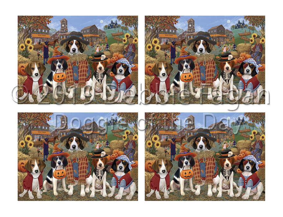 Halloween 'Round Town Treeing Walker Coonhound Dogs Placemat